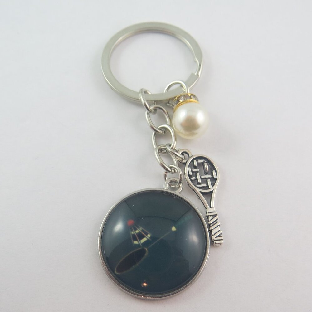 Tennis Keychain Tennis Lover Gift Racket Charm Key Ring Sports Bag Accessory